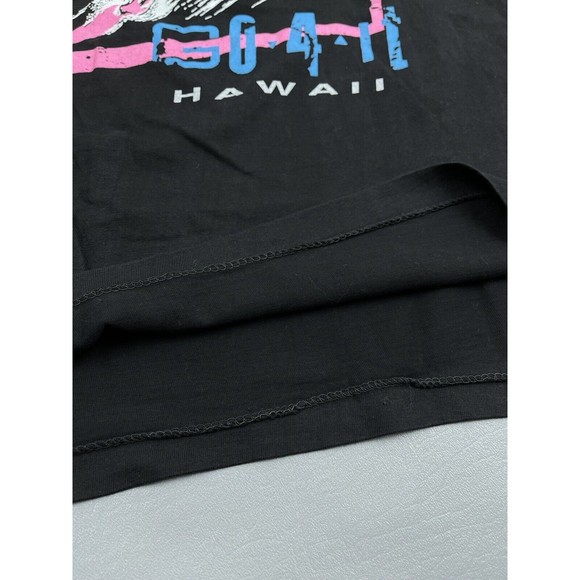 Vintage Go 4 It Hawaii Big Wave Surfer by Poly Tees T-Shirt Large Single Stitch - Picture 12 of 12